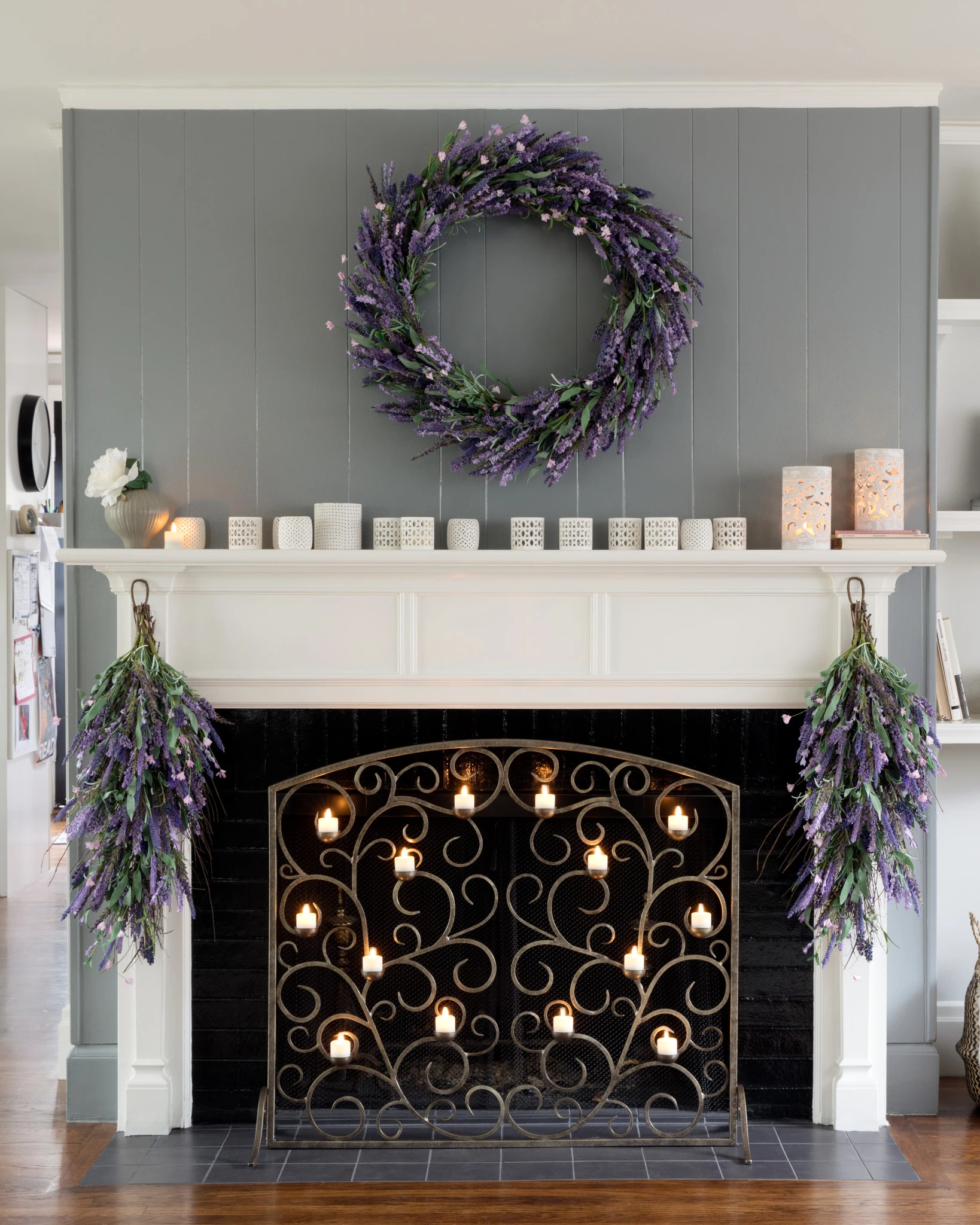 Spring mantel decorations